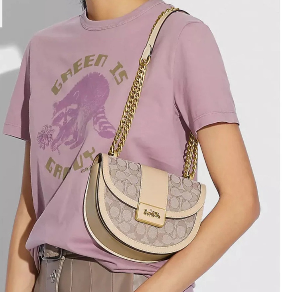 Coach Alie Saddle Bag Stone Ivory